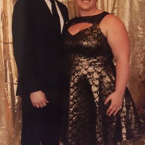 City Chic Metallic Cocktail Dress